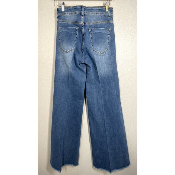 UNIQ BY LITZ High Rise Super Flare Bell Bottom Jeans Womens Size 27/5 Stretch - Picture 5 of 13